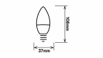 LED source E14 7W C37 Warm white